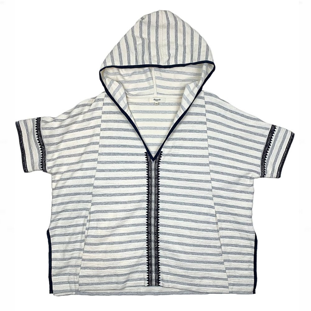 Madewell Elise Embroidered Short Sleeve Hoodie - Picture 4 of 9